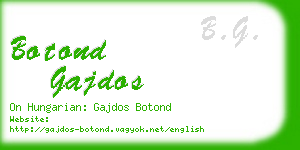 botond gajdos business card